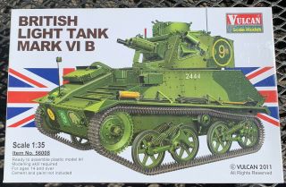 Vulcan 1/35 Scale Kit British Light Tank Mark Vi B Item 56008