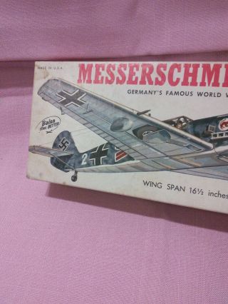 Guillows Messerschmitt BF - 109 Flying Balsa Model Kit /.  5057/30 3
