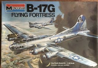 Vintage 1975 5600 Monogram 1/48 Scale B - 17g Flying Fortress Wwii Airplane