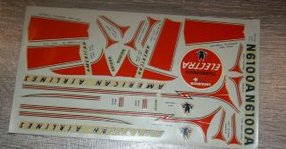 Decal Sheet Only Revell American Airlines Lockheed Turboprop Electra H - 255