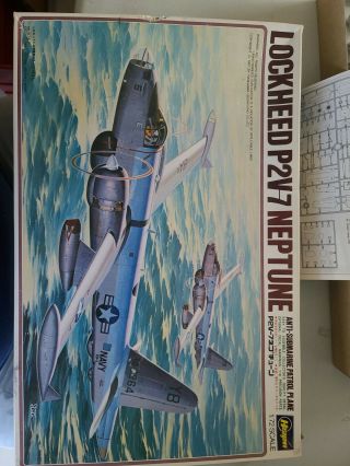 Hasegawa Lockheed P2v - 7 Neptune Anti Submarine Patrol Plane Model Kit 1/72 Scale