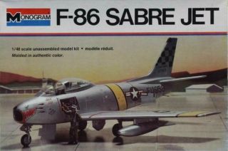 Monogram 1:48 F - 86 Sabre Jet Plastic Aircraft Model Kit 5402u1