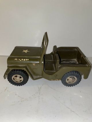 1960’s Vintage Tonka Truck Toy U.  S.  A Army Jeep Pressed Steel