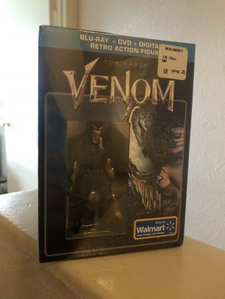 Venom Movie Walmart Exclusive Blu - Ray Dvd Digital Retro Action Figure