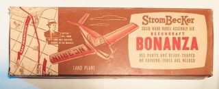 Strombecker Vintage Wooden Model Airplane Kit: The Beechcraft Bonanza C - 41
