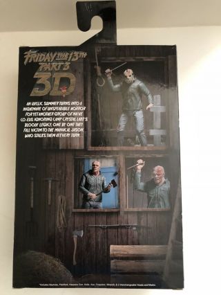 Neca Ultimate Jason Voorhees Friday The 13th Part 3 3D Reel Toys 7” 2