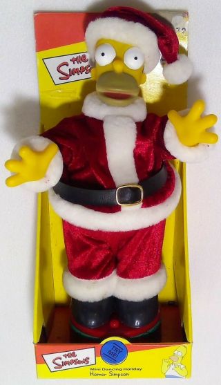 The Simpsons Homer Talking Dancing Santa Clause 2004 Gemmy Christmas Y40