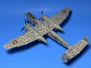Vintage (Pro?) Built 1/72 Heinkel HE - 219 Uhu “Eagle - Owl 