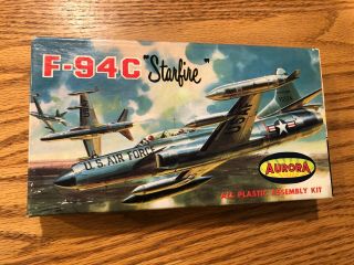 Vintage Aurora F - 94c Starfire Model Airplane Kit No.  495 - 50 - Not Complete
