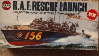 Vintage Airfix R.  A.  F.  Rescue 1/72 British Power Boat Tp.  2 " Whaleback " 05281 - 2