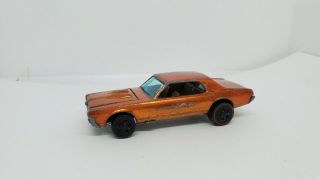 Vintage Redline Hot Wheels Orange Custom Cougar W/brown Int Hk