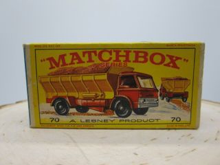 Vtg Matchbox Lesney 70 Grit Spreading Truck Red & Yellow with Box 3