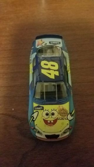 2004 Nickelodeon Spongebob Lowes Team Racing 48 Jimmie Johnson 1:64 Car Nascar
