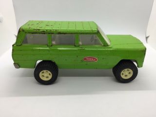 Vintage Tonka Jeep Wagoneer Metal Lime Green Color Poor To