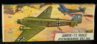 Airfix,  Junkers Ju.  52.  Kit Model.  1/72 Scale.  Cat No.  588.