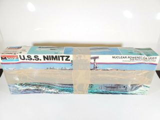 Vintage Monogram Uss Nimitz Aircraft Carrier Model Kit Open Box 3004