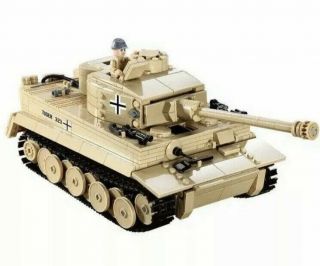 Custom Ww2 Army German Panzer Vi Tiger Tank Ww2 Ii Model Brick Building Set