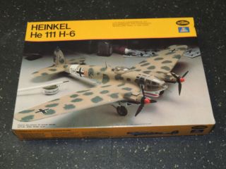 Model Kit 1:72 Scale Testors Heinkel He 111 H - 6 Airplane
