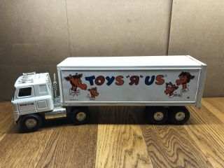 Vintage Pressed Steel Toys R Us Semi Truck Trailer Geoffrey Giraffe 22 "