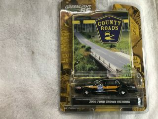 1/64 Greenlight " County Roads " Indiana 2008 Ford Crown Vic State Police Cruiser
