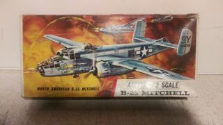 Vintage Airfix 1/72 Scale B - 25 Mitchell Plastic Model Kit
