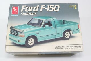 Amt Ford F - 150 Shortbox Pickup Truck Model Kit 1:25 Open Box Complete 1992 90 