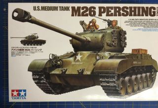 M26 Pershing Us Medium Tank - Tamiya 1/35 Afv Kit 35254 - 3200 - No Instrucitons