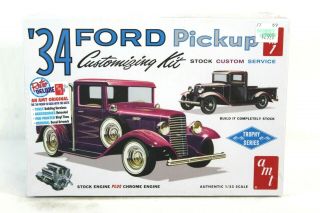 Amt 1934 Ford Pickup Truck Retro Deluxe Trophy Series 1:25 Model Kit 1120/12