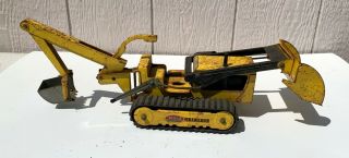 Vintage Tonka Yellow Trencher Loader Back Hoe 1960’s Pressed Steel
