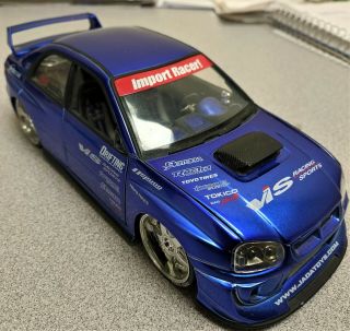 Jada Import Racer Subaru Impreza Wrx Sti 1:24 Cast Collectors Cars Metallic Blue