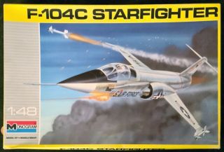 1:48 Scale Model Plane Kit: Monogram F - 104c Starfighter Usaf Jet Fighter 5455