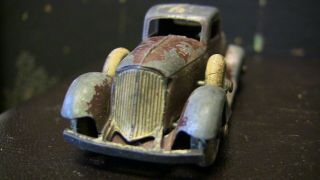 Rare 1930 ' s ToostieToy Coupe Car Brown Diecast 4 