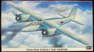 1/48 Hasegawa Models Focke Wulf Ta - 154 - 1 Moskito Day Fighter