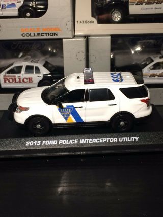 1/43 Motor Max Jersey State Police Custom Ford Interceptor Diecast Car Model