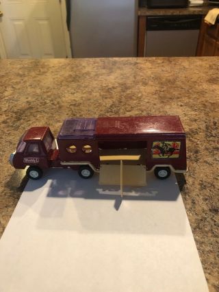Vintage Authentic Buddy L Toy Semi Truck Metal Horse Trailer Japan - Rolls Good