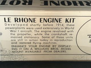 Williams Bros.  Inc.  Le Rhone Rotary Engine Kit 3