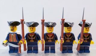 Lego Pirates British Eic East India Company Infantry Soldiers Minifigs Musket