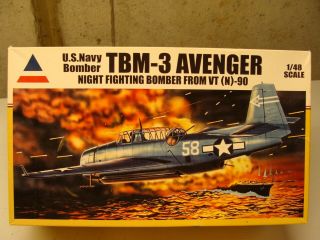 Accurate Miniatures 1/48 Scale Us Navy Tbm - 3 Avenger Plastic Model Kit.