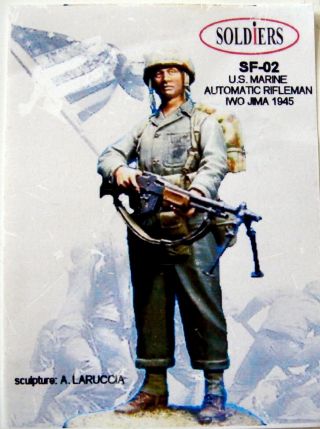 Soldiers Miniatures 54mm (1:32) Scale Us Marine Bar Gunner,  Iwo Jima 1945