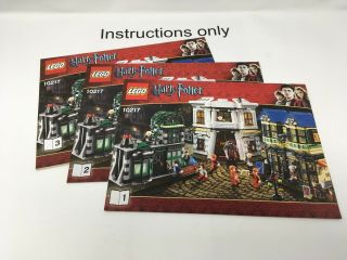 Only Instructions Books 1 - 3 Lego 10217 Harry Potter Diagon Alley No Bricks/parts