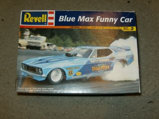 Revell Blue Max Ford Mustang Funny Car 1:25 Opened Plastic Model Kit
