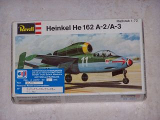 Maquette Revell 1/72ème Heinkel He 162 A - 2/ A - 3 H - 80/ 1977