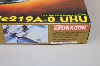 ZF770 Dragon 1/72 maquette avion militaire 5005 He219A - 0 UHU Golden Wings Series 2