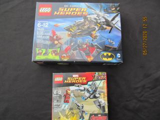 Lego 76011 Batman Man - Bat Attack Dc Comics & 76029 Marvel Avengers