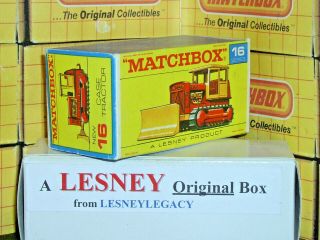 Matchbox Lesney 16d Case Bulldozer Type F1 Model Empty Box Only