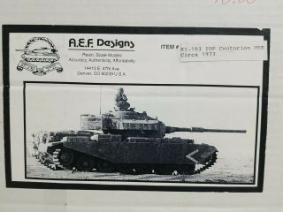 Aef Designs 1/35 Idf Centurion Mbt 1973