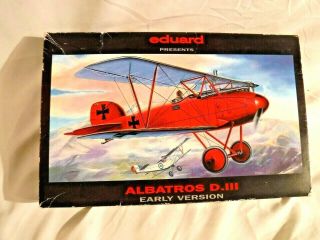 1/48 Eduard German Wwi Bi Plane Albatros D Iii Early Versions Markings 4/2 8017