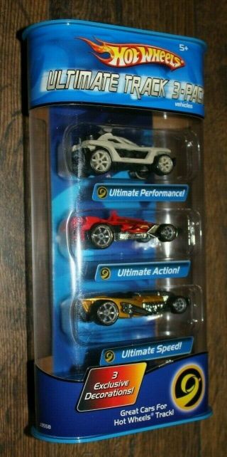 2005 HOT WHEELS ULTIMATE TRACK 3 PACK - 3 Exclusive Decorations Metal Chassis 2