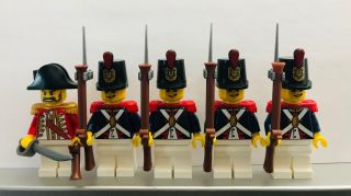 Lego Pirates Imperial Guard Redcoat Soldiers Minifigs Dark Blue Version Armada