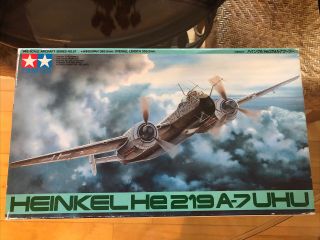 Tamiya 1:48 Heinkel He - 219 He219 A - 7 Uhu Plastic Model Kit 61057